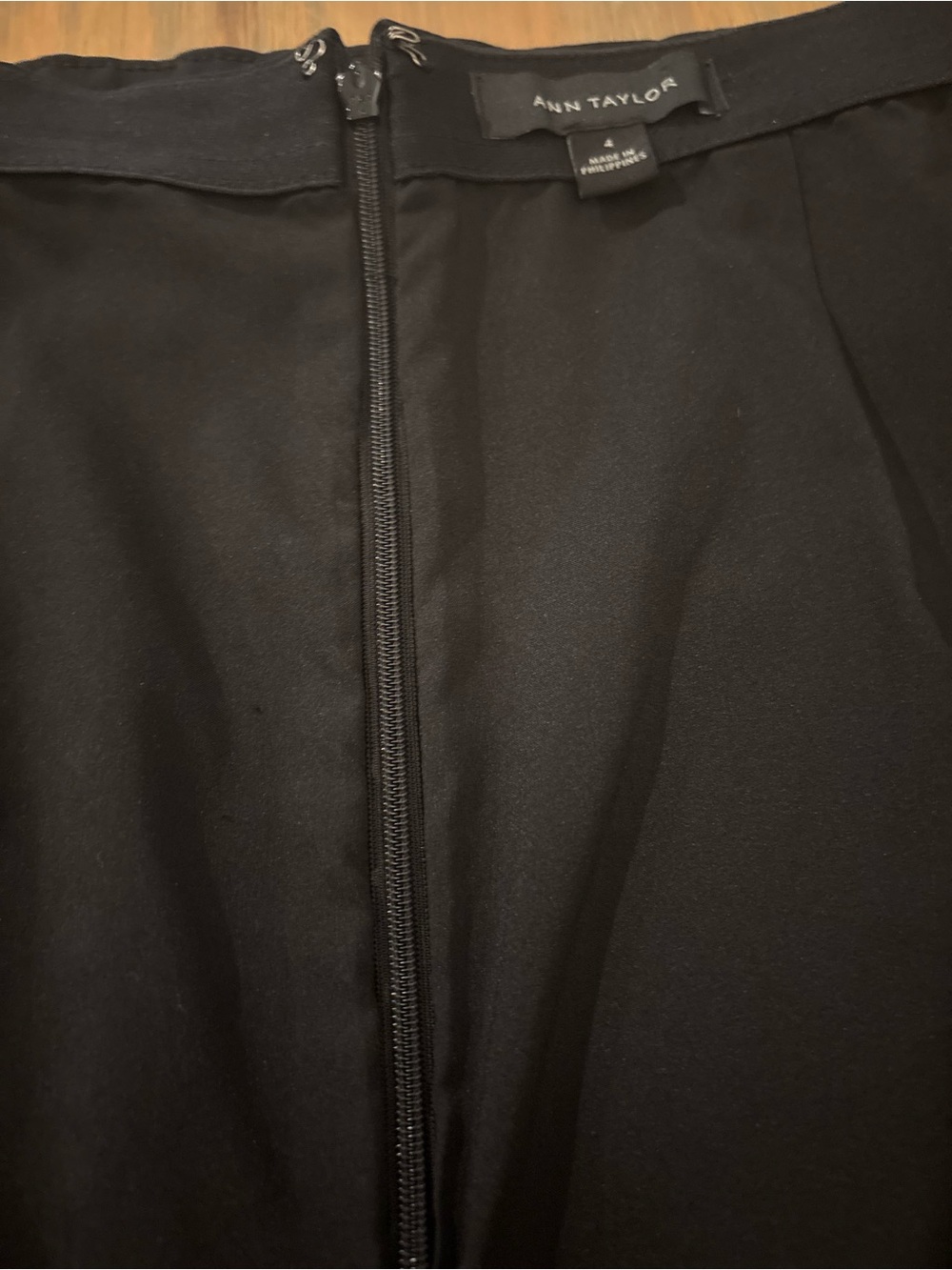 Ann Taylor Black Sailor-Style High-Waist Button Pencil Skirt (25" Length) - Picture 7 of 14